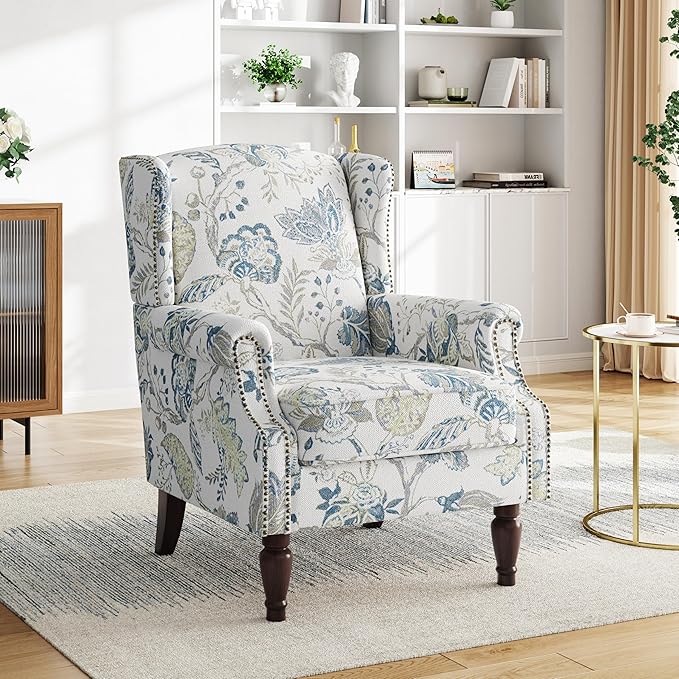 Pia Ricco High Back Floral Accent Chair by PiaRicco