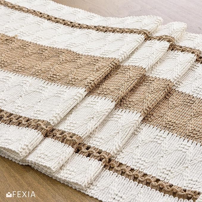 FEXIA Boho Table Runner for Hoilday Spring Home Decor Farmhouse Rustic Table - Image 5