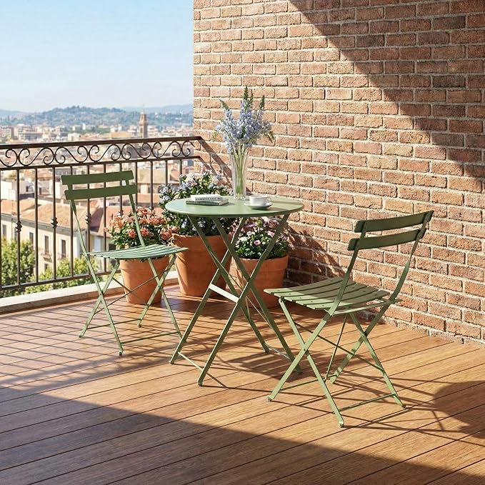 GarveeLife Outdoor Metal Bistro Set, 3-Piece Patio Furniture Set - Image 8