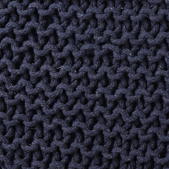REDEARTH Square Hand Knitted Pouf - Image 5