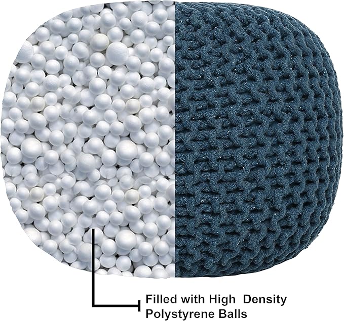 REDEARTH · Round Pouf Bean Bag Ottoman - Image 7