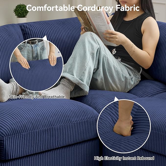 114'' U-Shaped Sectional Couch - Image 4