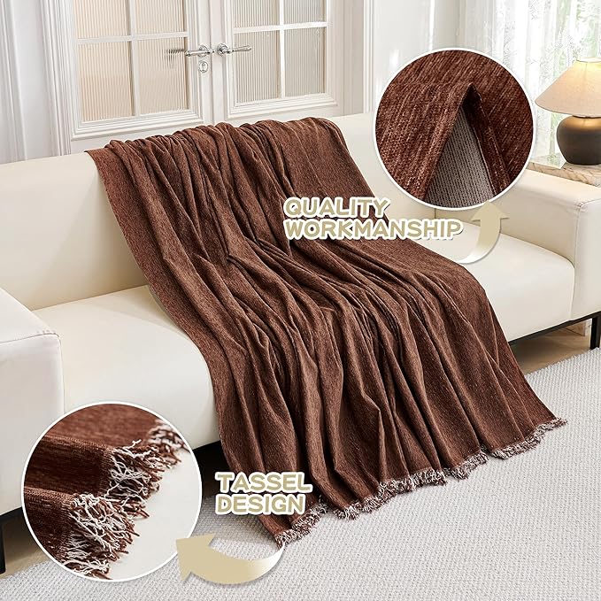 MYSKY HOME Chocolate Couch Cover Non Slip Dog Sectional Sofa Cover - Image 3