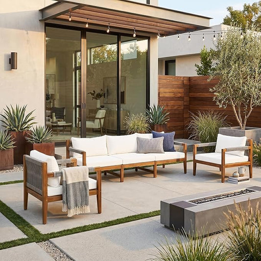 VilroCaz 3-Piece Patio Conversation Set, All Weather Sectional Sofa Set by VilroCaz