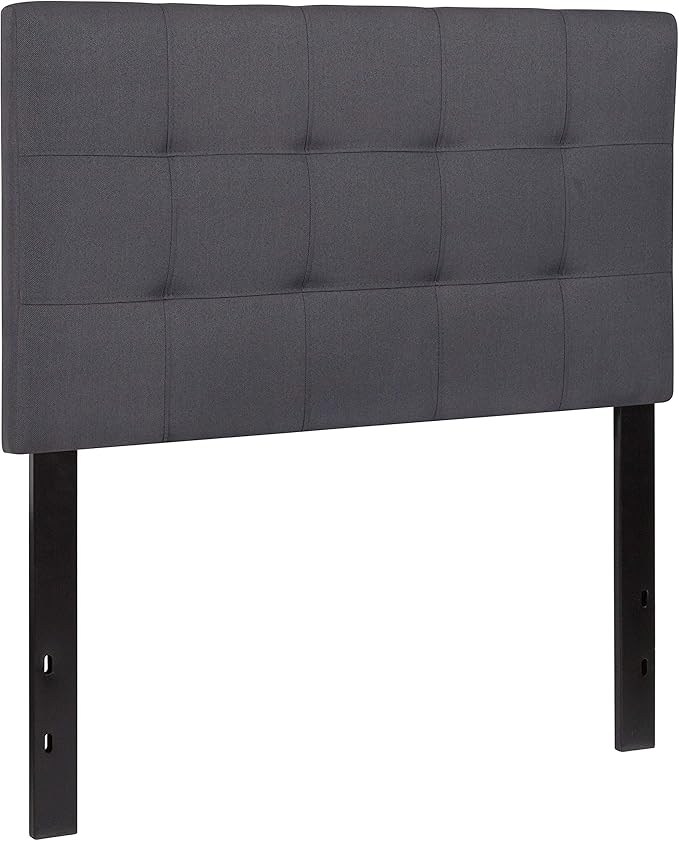 Flash Furniture Bedford Tufted Upholstered Twin Size Headboard in Dark Gray - Image 3