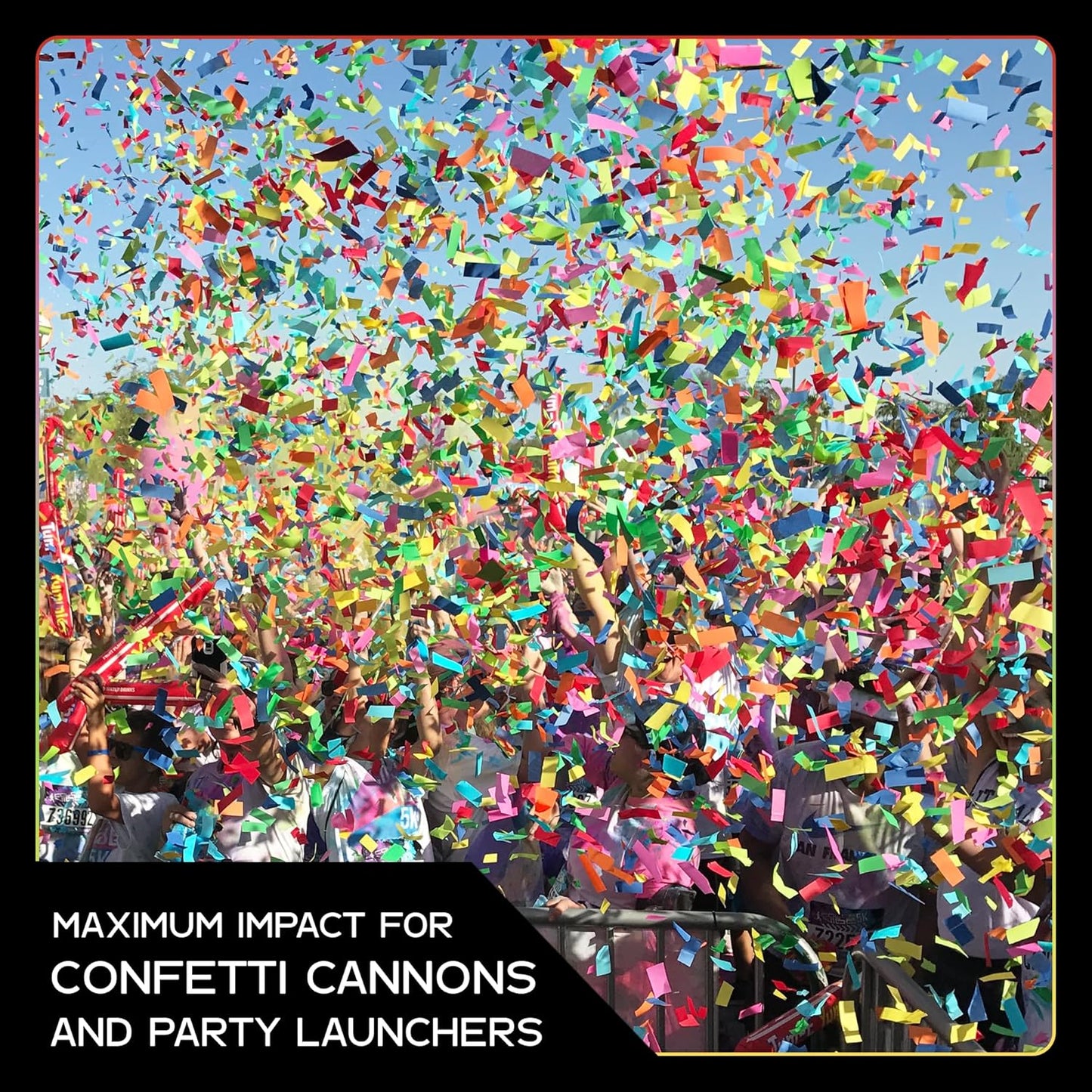 Ultimate Confetti, Multicolor Biodegradable Confetti - Rectangular Fluttering Tissue Paper Confetti for Cannon and Launcher use - Best for Gender Reveal, Birthday, Wedding, and Parties - 1 lb, 16 oz