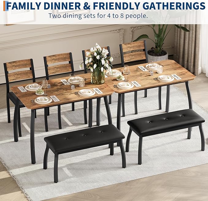 IDEALHOUSE 43'' Dining Table Set - Image 7