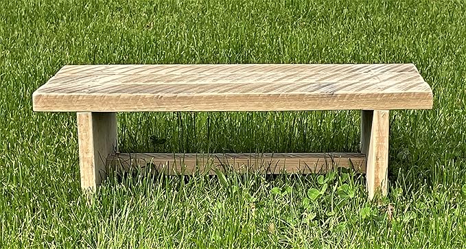 Classic Amish Reclaimed Wood Step Sitting Stool Footstool Deck Patio Door - Image 4