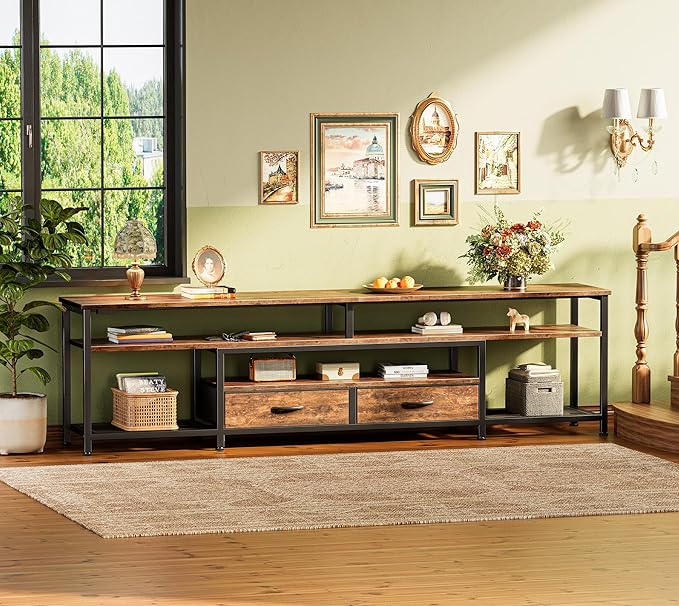 Huuger TV Stand for 75 80 Inch TV, Entertainment Center - Image 7