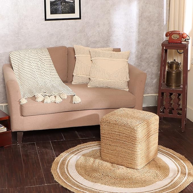 REDEARTH · Cube Pouf Foot Stool Ottoman - Image 9