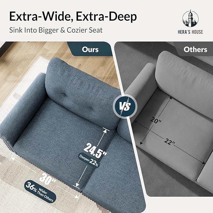 HERA'S HOUSE 2 Pieces Modular Sectional Sofa Sets, Oversized Couch Set - Image 4