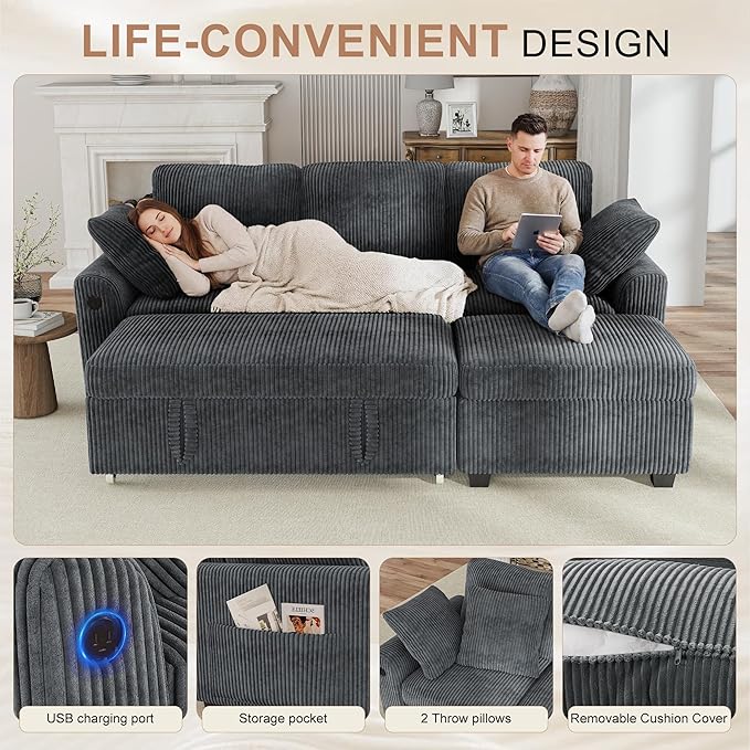 Hanherry 81" Sectional Couch - Image 3