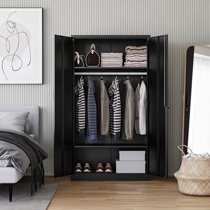 Letaya Metal Wardrobe Cabinets - Image 2