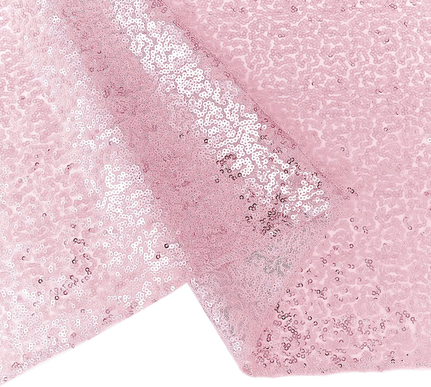 10 Packs 12 x 72 inches Sequin Table Runner, Pink Glitter Table Runner for Birthday Party Supplies Wedding Engagement Baby Shower Holiday Celebration Event Decorations