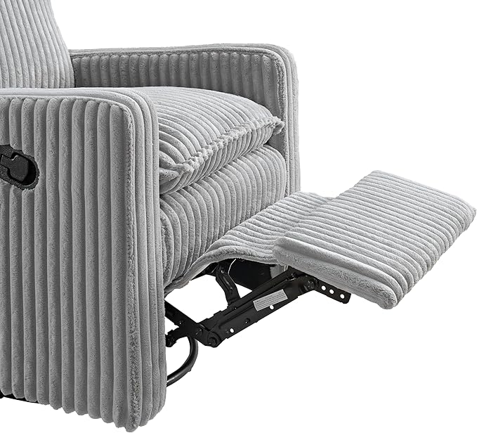 Oxford Baby Uptown Upholstered Glider Recliner Rocking Chair 360° Swivel - Image 8