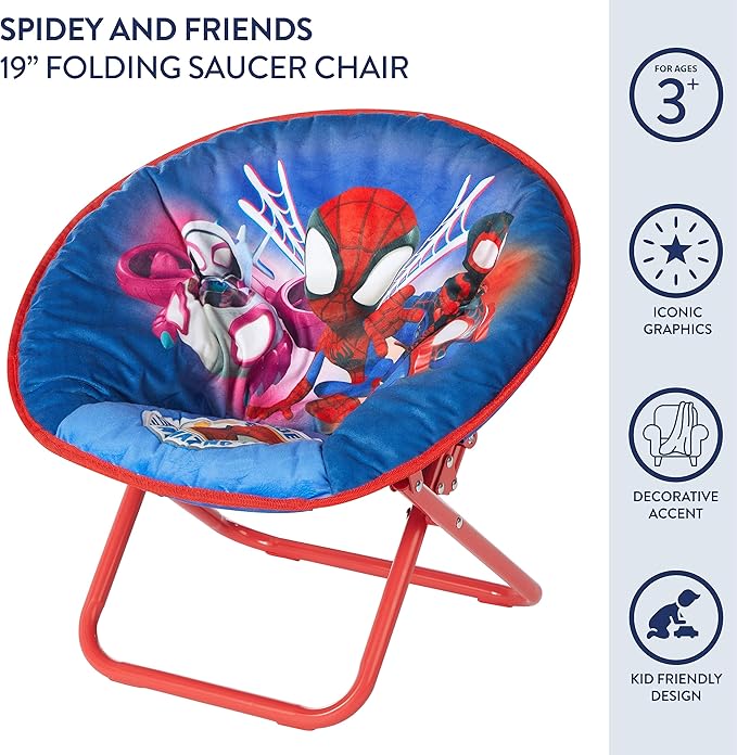 Marvel Spidey and His Amazing Friends 19” Frame Folding Toddler Saucer™ Chair - Image 4