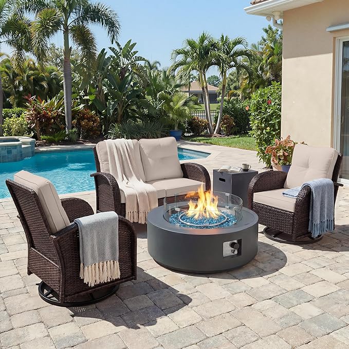 UPHA 7 Pieces Patio Furniture Set by UPHA