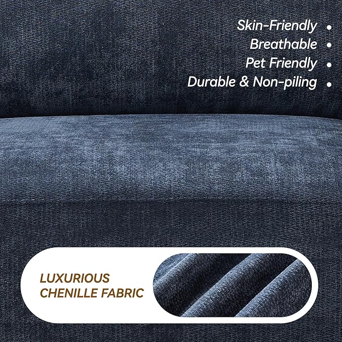 143.8" Modular Sectional Sofa Modern Chenille U Shaped Couch - Image 8