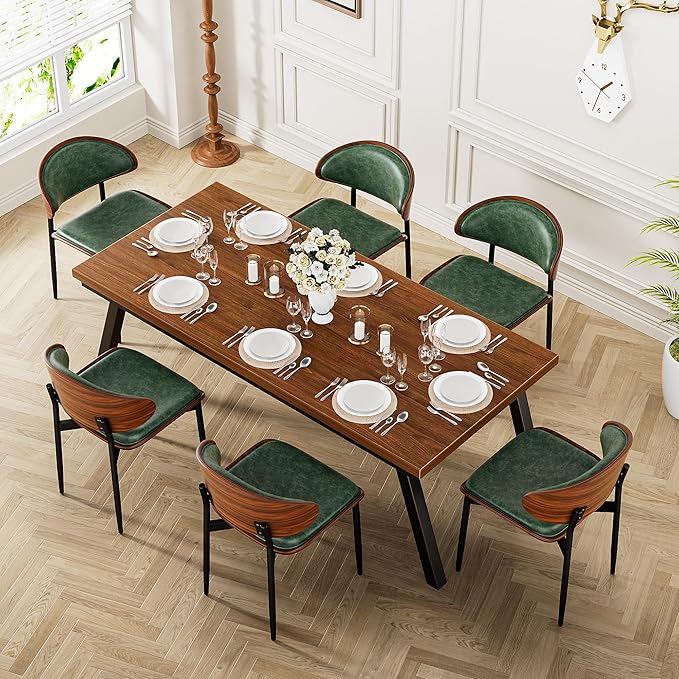 YaFiti Dining Chairs Set of 6, Dining Room and Kitchen Chairs, Mid Century by YaFiti