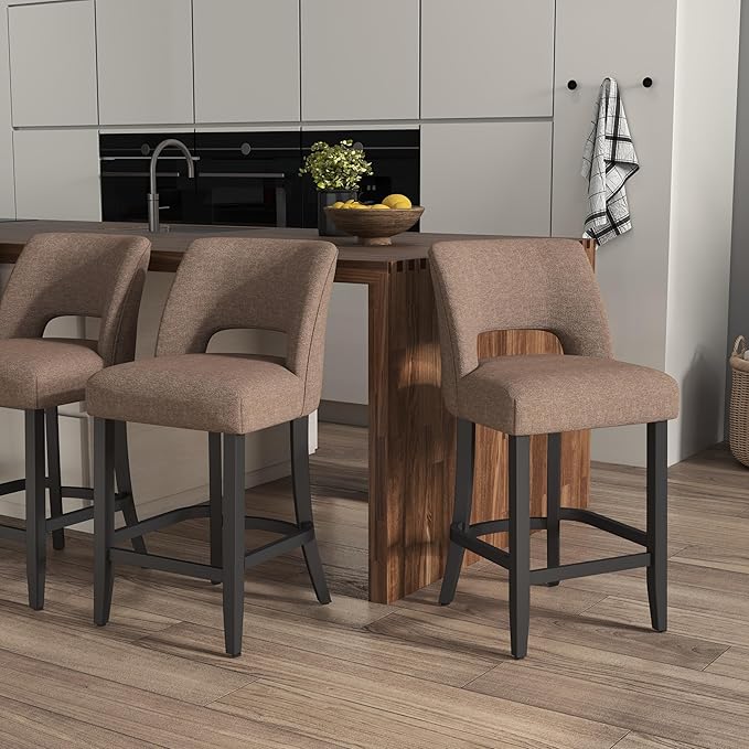VKNOW Bar Stools Set of 4, Modern Counter Stools - Image 4
