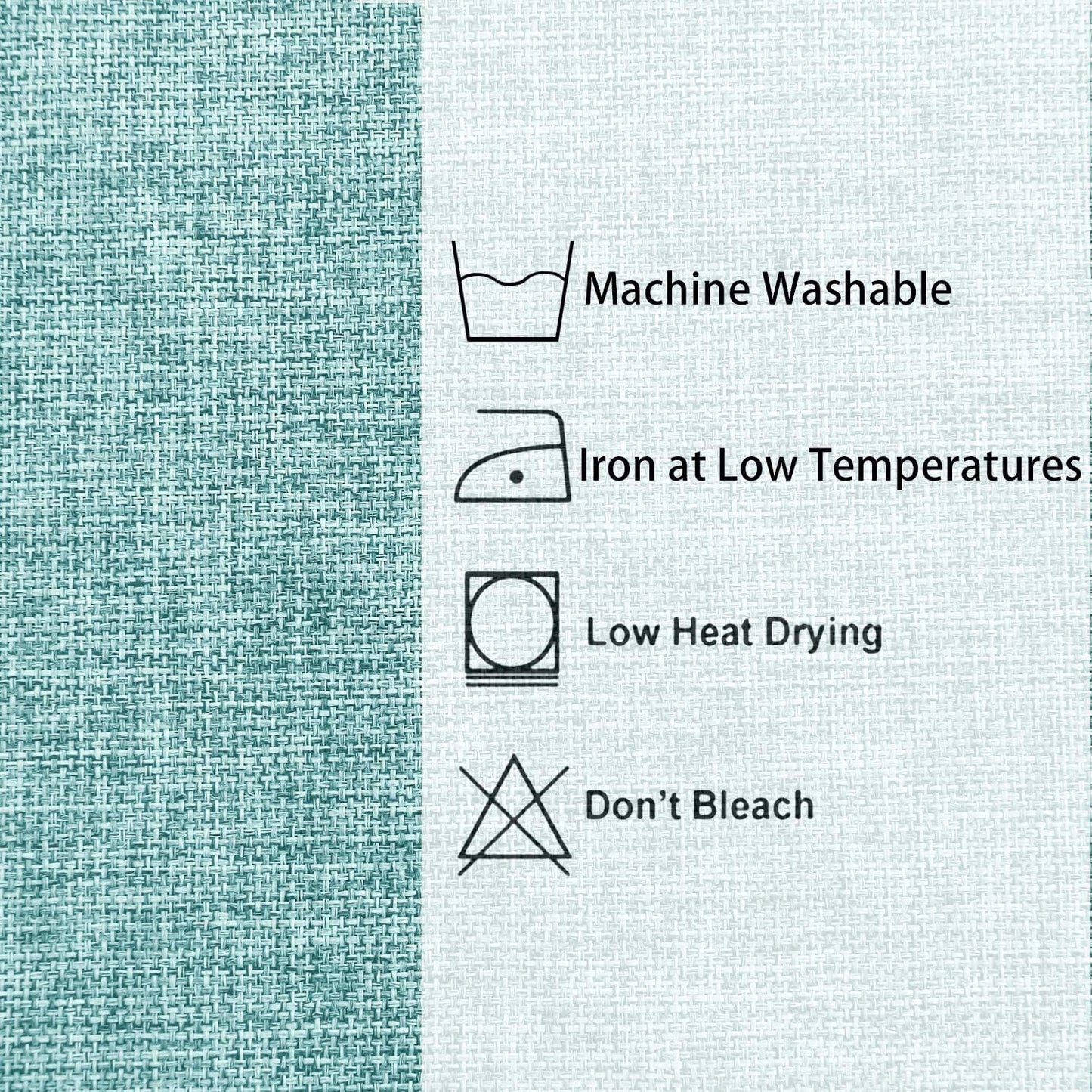 Hiasan Faux Linen Square Tablecloth - Wrinkle and Stain Resistant Washable Table Cloth for Kitchen Dining Room Holiday Table Cover for Party Dinner, Aqua, 30 x 30 Inch