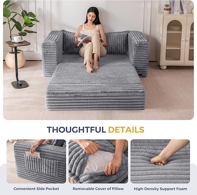 MAXYOYO Convertible Sofa Bed, 2 in 1 Folding Couch Bed - Image 8