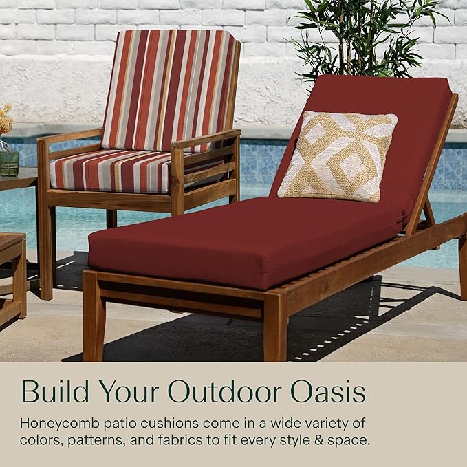 Honeycomb Outdoor Chaise Lounge Cushion - Image 4