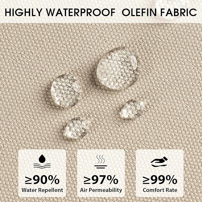 Rocking Chair Cushions with Pillow, Waterproof and Fade-Resistant Thicken - Image 3