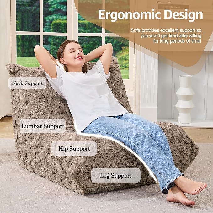 Bean Bag Chairs for Adults Giant Bean Bag Chair Memory Foam BeanBag Chair Bean - Image 5