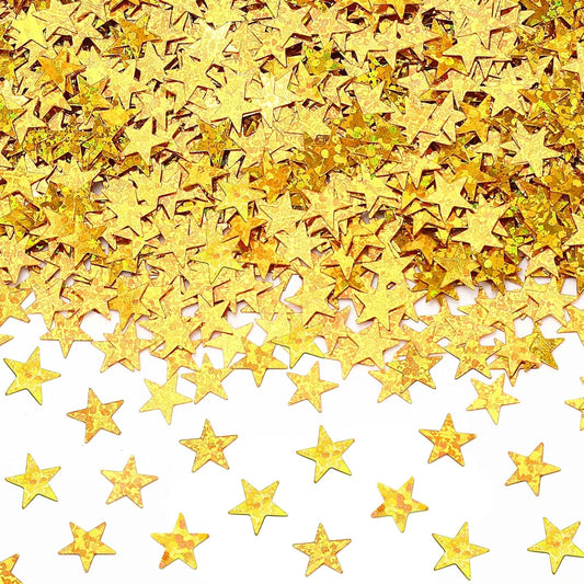 MARFOREVER Gold Star Confetti, Glitter Star Confetti Birthday Scatter Table Centerpiece Metallic Sequin Sprinkles Stars for Baby Shower Wedding Christmas Valentine Party Decorations