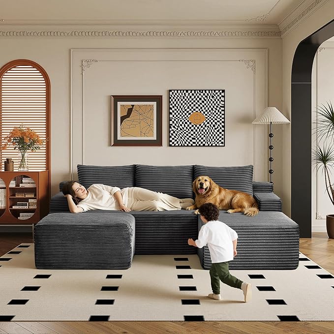 96" Sectional Couches for Living Room Cloud Couch Sofa - Image 7
