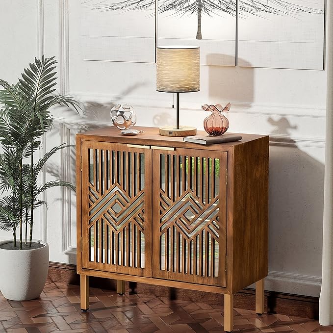 COZAYH 2 Door Accent Cabinet, Wood Sideboard Storage Furniture - Image 5