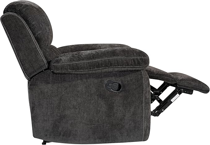 Betsy Furniture Modern Fabric Recliner Sofa Set, Loveseat w/Console, Recliner - Image 6