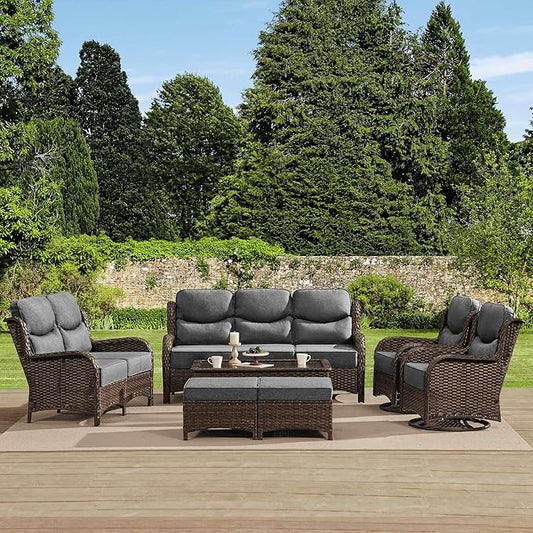 HILLGA Luxury High Back Patio Furniture Set by HILLGA