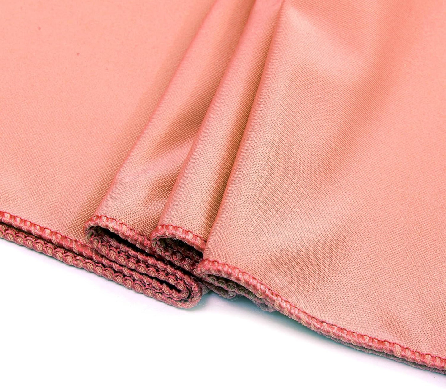 MDS Pack of 100 Spandex Chair Sashes Bows Elastic Stretch Dining Chair Bands Ties Without Slider Buckle Universal fits for Wedding Baby Shower Birthday Party Banquet Event Decoration - Coral Peach