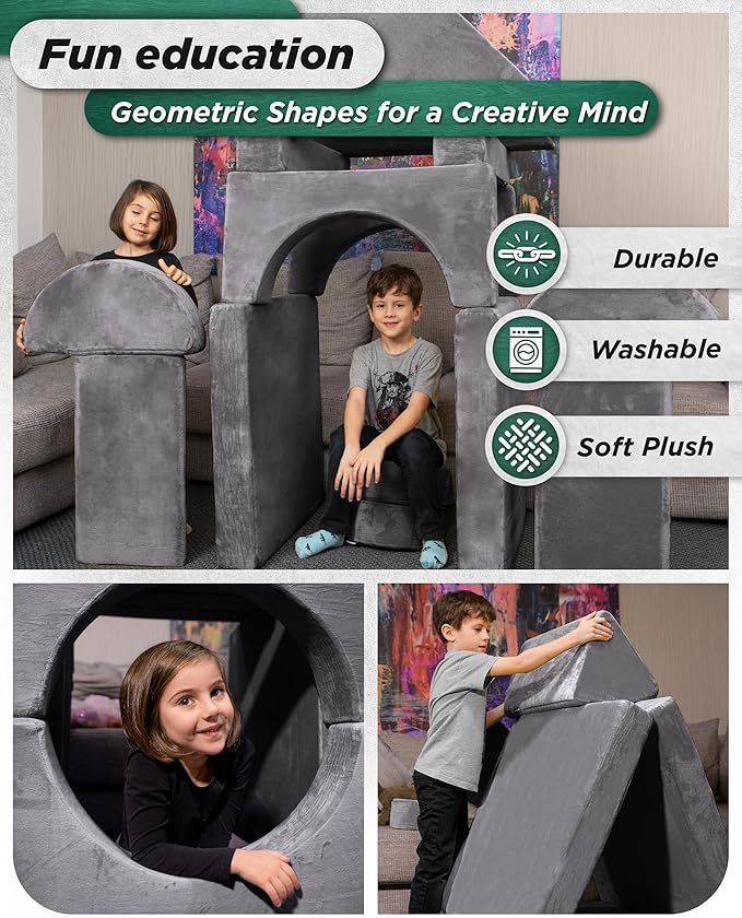 Lunix LX15 14pcs Modular Kids Play Couch, Design-Patent Child Sectional Sofa - Image 6