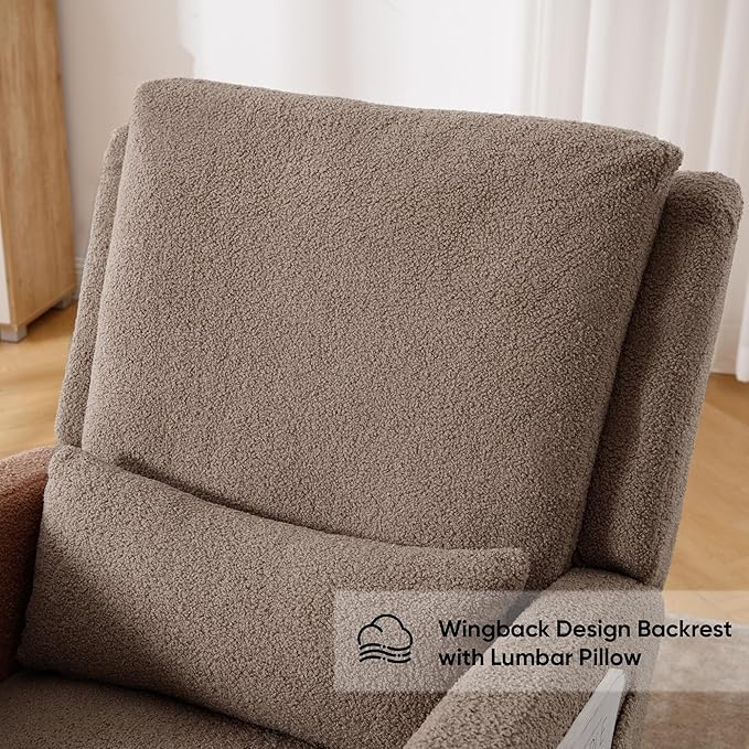HCHAIRH Rocking Chair Nursery, Teddy Nursing Rocking Chairs, Upholstered - Image 7