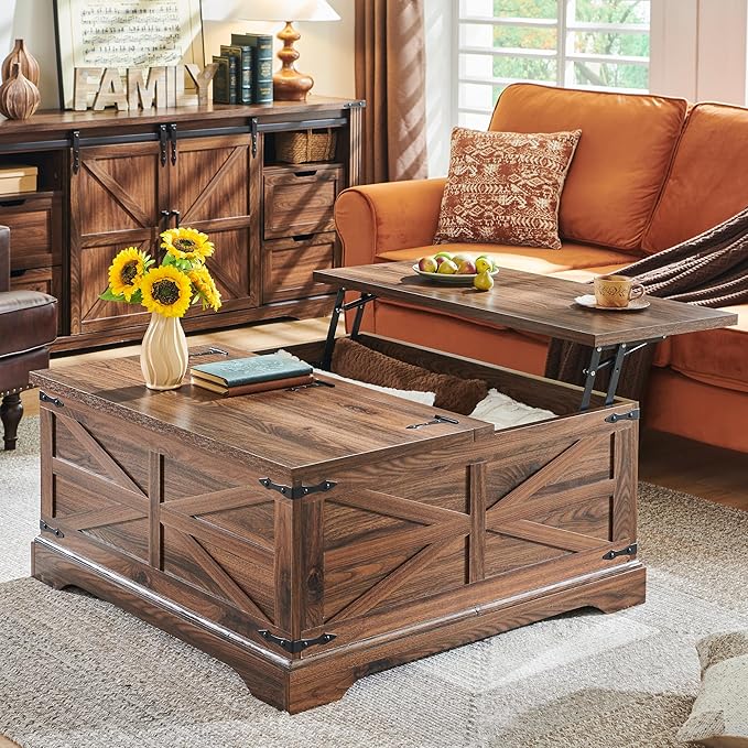 JXQTLINGMU 36" Lift Top Coffee Table by JXQLINGMUFurniture