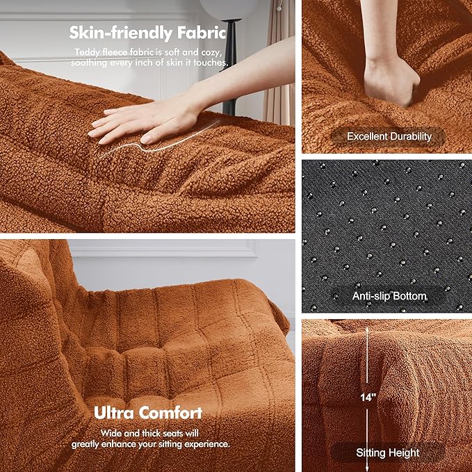 Bean Bag Loveseat Chair Big Sofa Beanbag Chair - Image 5