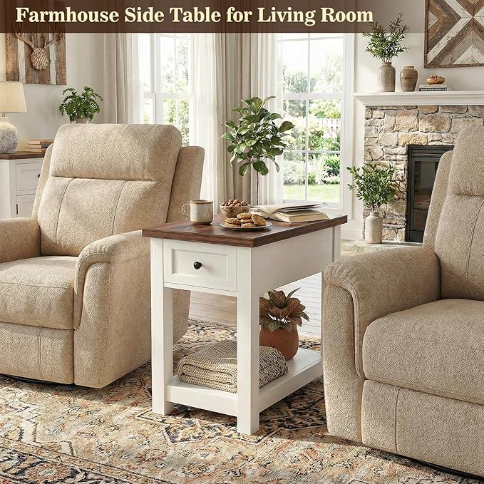 Narrow End Table with Charging Station - Image 4