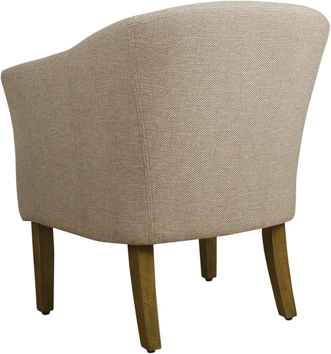 HomePop Barrel Shaped Accent Chair, Light Brown - Image 6
