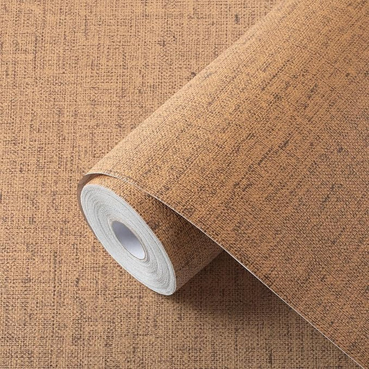 Brown Contact Paper Textured Beige Grasscloth Wallpaper Peel and Stick by Akywall
