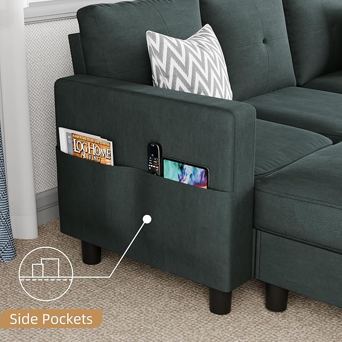 JAMFLY Convertible L-Shaped Sectional Sofa - Image 5