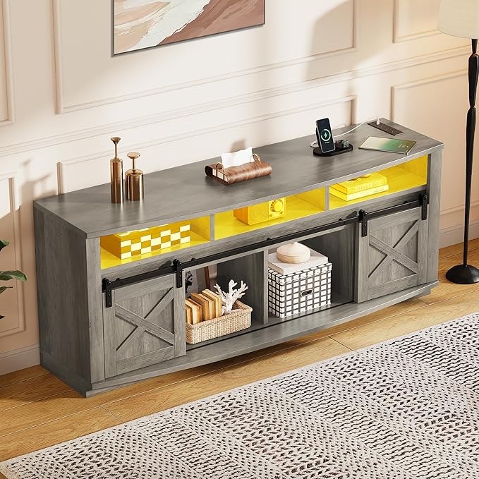 YITAHOME TV Stand for 75/80 Inch TV, Media Furniture TV Table - Image 3