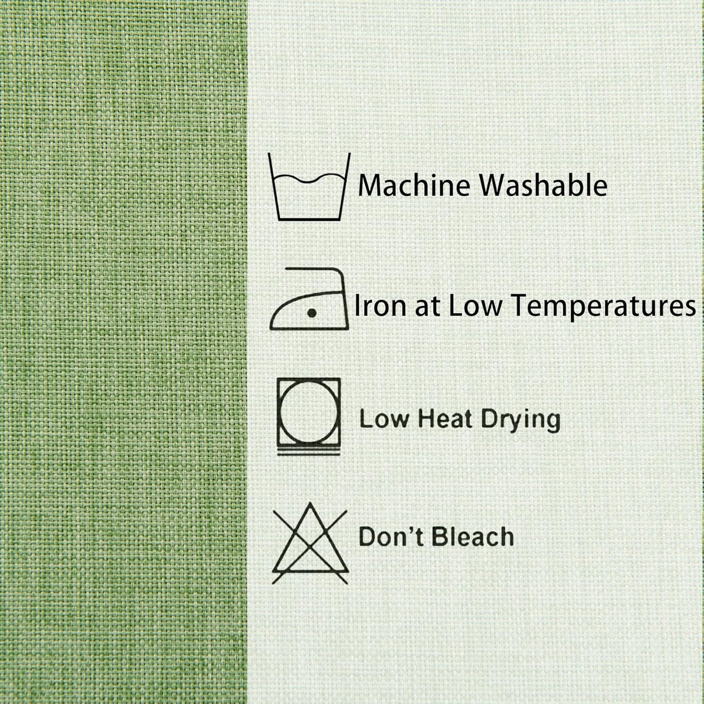 Hiasan Faux Linen Rectangle Tablecloth - Wrinkle and Stain Resistant Washable Decorative Fabric Table Cloth for Kitchen Dining Room Holiday Table Cover for Dinner, Sage Green, 54 x 80 Inch