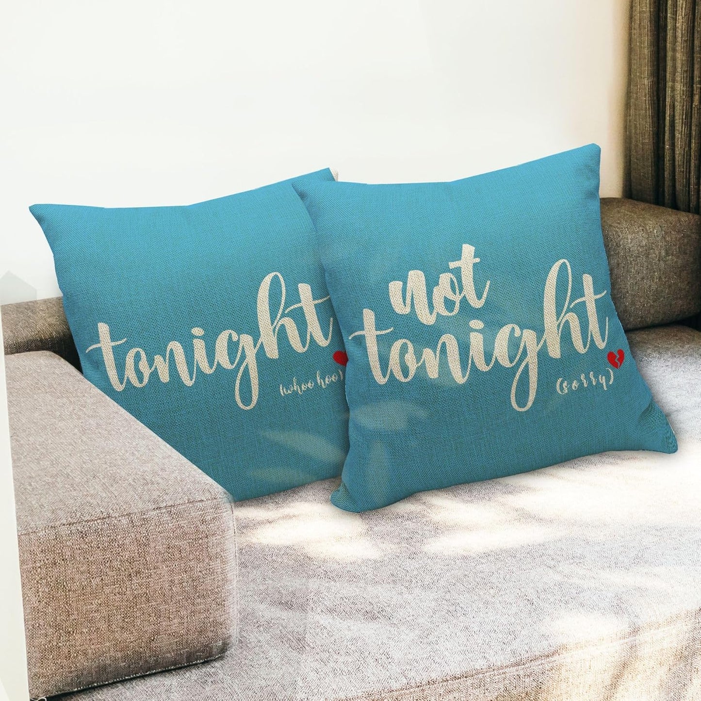 Mancheng-zi Pillow Cover, Bachelorette & Bridal Shower Gifts, Wedding Gifts, Funny Throw Pillows for Bedroom (Blue, 18x18)