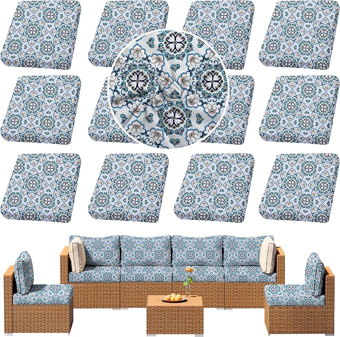 Outdoor Cushion Covers Set, Replacement by SUKAIKEQA