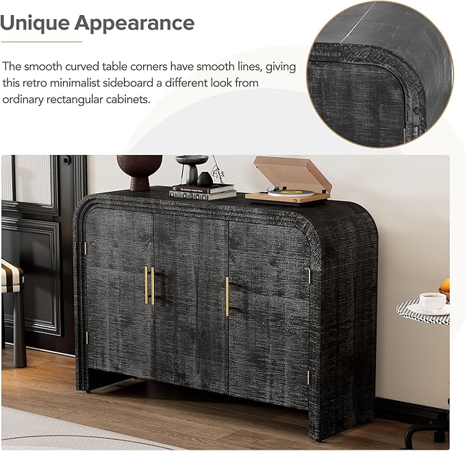 Retro Minimalist Curved Sideboard - Image 5