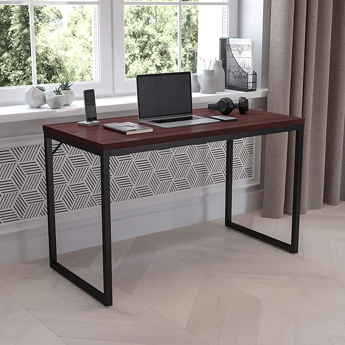 EMMA + OLIVER Industrial Modern Desk-47"L Commercial Grade Home Office by EMMAOLIVER