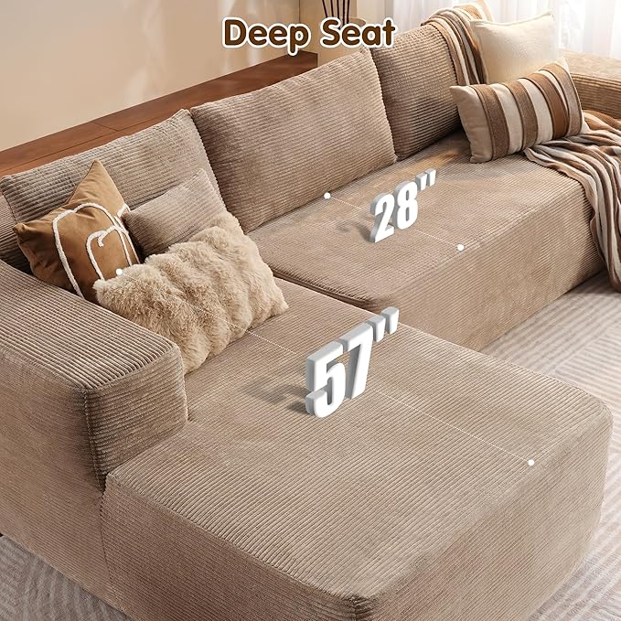 ovios 104" Cloud Boneless Couch - Image 3